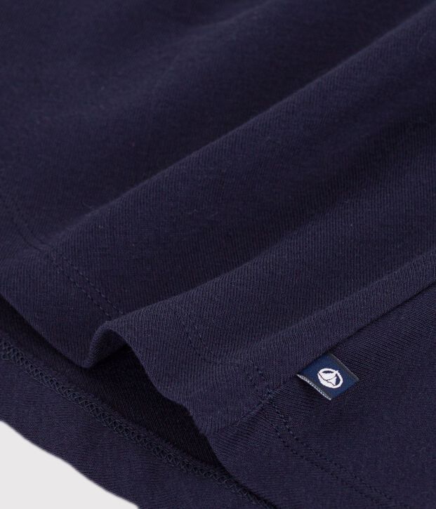 Kurz&auml;rmeliges Kinder-Kleid aus einfarbiger Baumwolle SMOKING