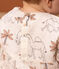 Kurz&auml;rmeliges bedrucktes Babykleid aus Baumwollgaze naturfarben/vielfarbig