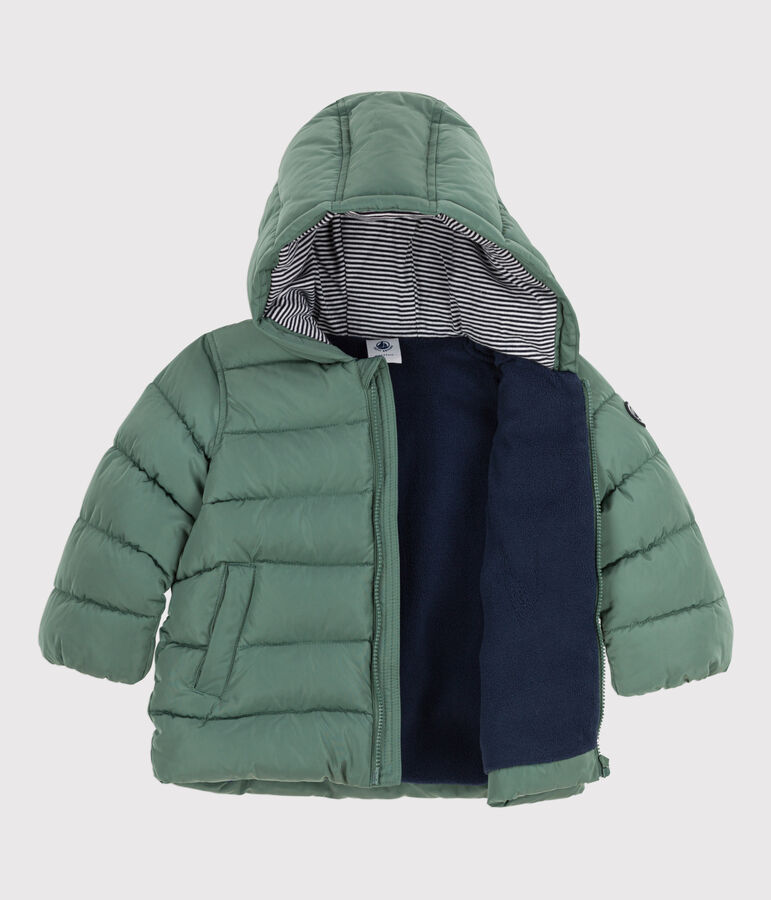 Recycelter Baby-Anorak gr&uuml;n