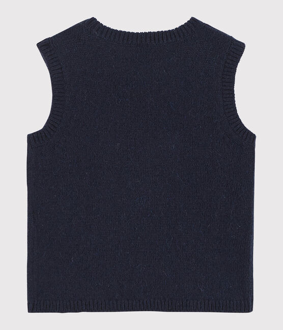 Ärmelloser Baby-Pullover aus Strick blau SMOKING