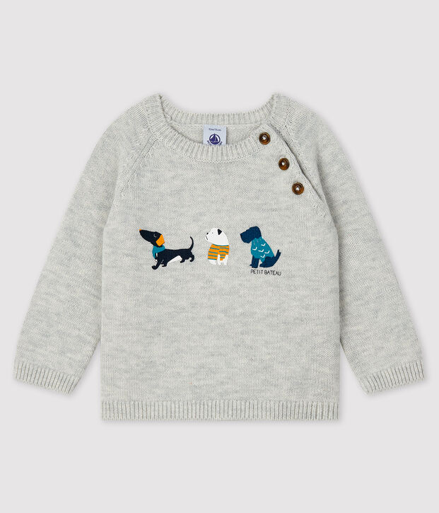 Baby-Pullover mit Muster f&uuml;r Jungen BELUGA CHINE