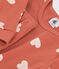 Kinderpyjama mit schlanker Passform aus Baumwolle mit Herzmuster für Mädchen rosa BRANDY/weiss MARSHMALLOW
