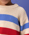 Kinderpullover aus Wolle mit Streifen weiss AVALANCHE/ EDNA/ PEPS
