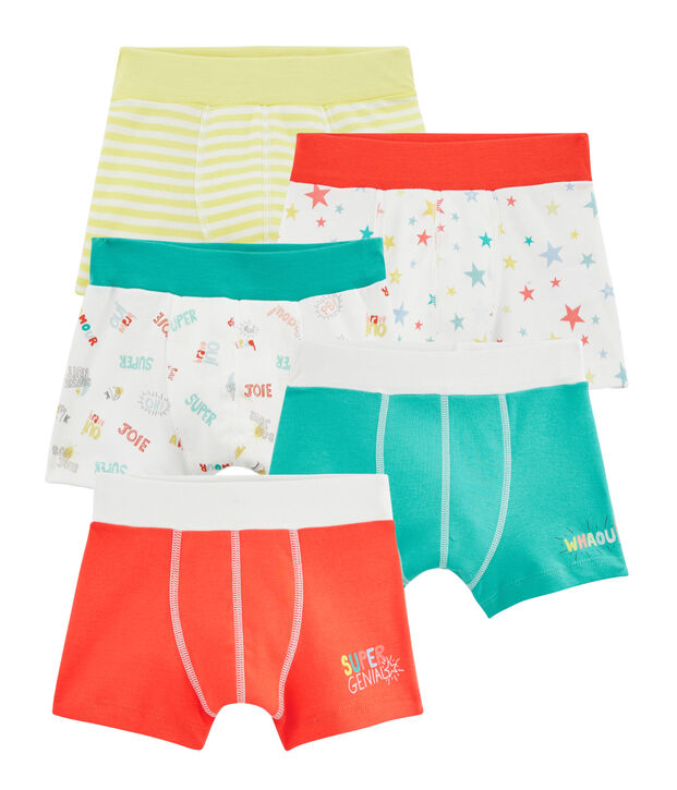 Set mit 5 Boxershorts f&uuml;r kleine Jungen vielfarbig