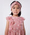 Ärmelloses Kinder-Kleid aus Baumwolle mit Blumenmuster rosa CHARME/weiss MARSHMALLOW