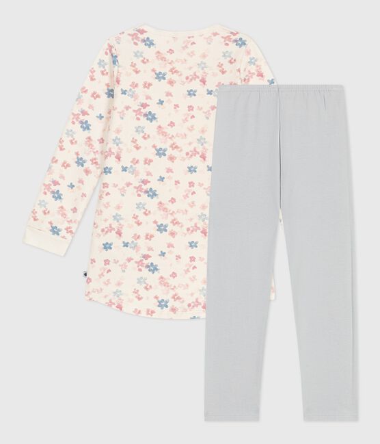 Kinder-Nachthemd und Leggings aus Molton mit Blumenmotiv MILK/ MULTICO
