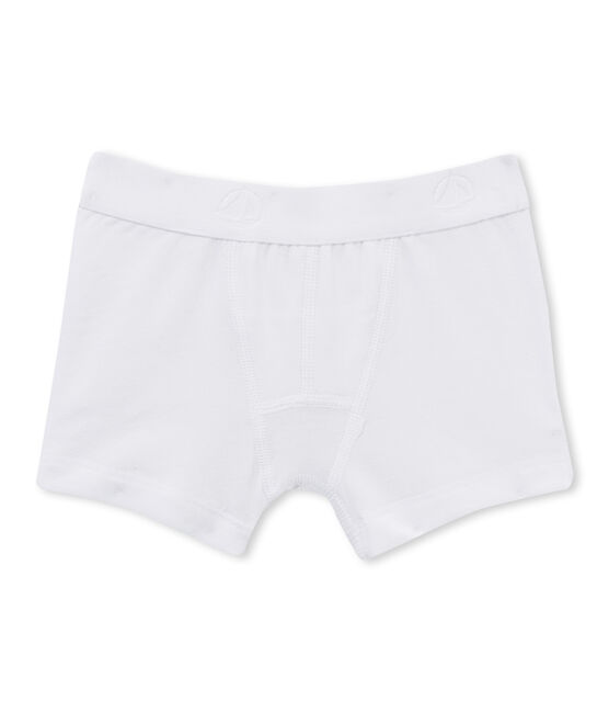 Einfarbige Jungen Boxershorts weiss ECUME