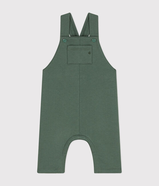 Lange Baby-Latzhose aus Molton grün CROCO