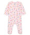 Baby-Strampler aus Rippstrick für Mädchen rosa VIENNE/weiss MULTICO