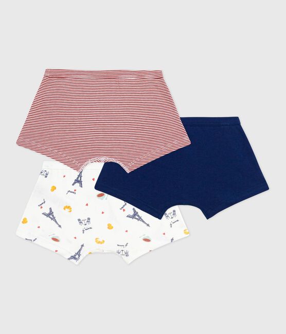 Set Kinder-Boxershorts mit überzogenem Bund aus Baumwolle mit Paris-Motiv variante 1
