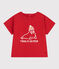 Kurzärmeliges Baby-T-Shirt aus einfarbiger Baumwolle rot AURORA