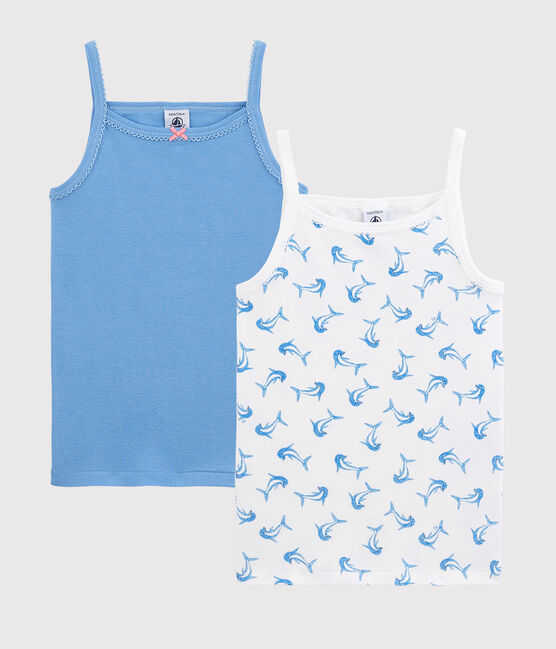 2er-Set Spaghetti-Tops mit Delfin-Motiv für Mädchen variante 1