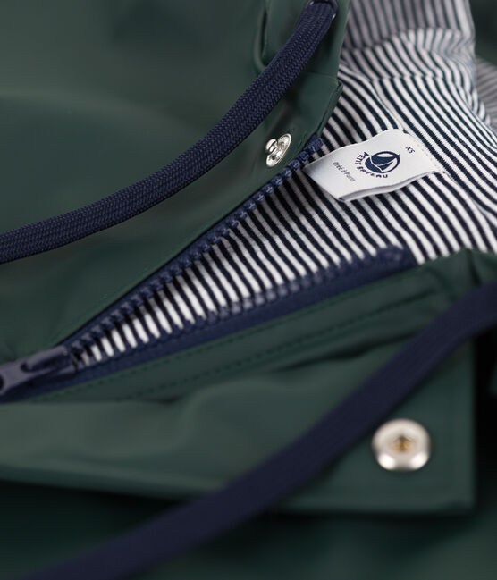 Klassische Regenjacke aus recyceltem Material und BIO-Baumwolle grün SHERWOOD