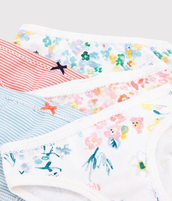 5er-Set Slips mit Blumenmuster für Mädchen variante 1