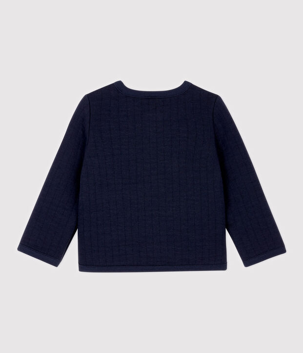 Baby-Cardigan aus gestepptem Doppeljersey. SMOKING