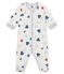 Baby-Strampler aus gedoppeltem Jersey für Jungen weiss MARSHMALLOW/weiss MULTICO