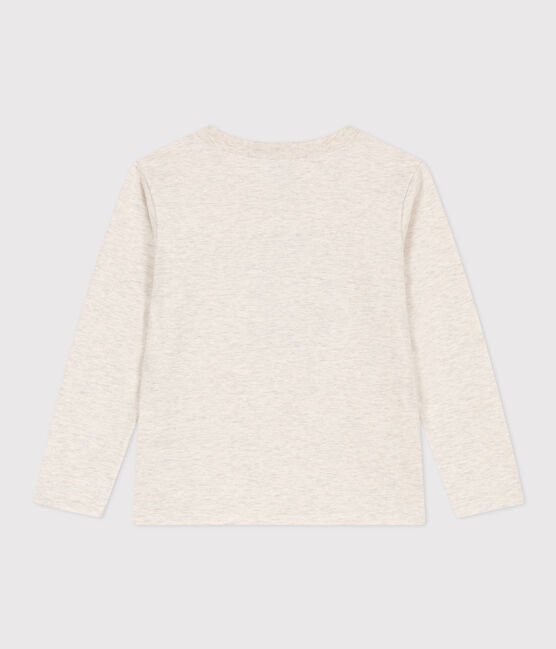 Langärmeliges T-Shirt aus Baumwolle für Kinder Mädchen/Jungen beige MONTELIMAR CHINE