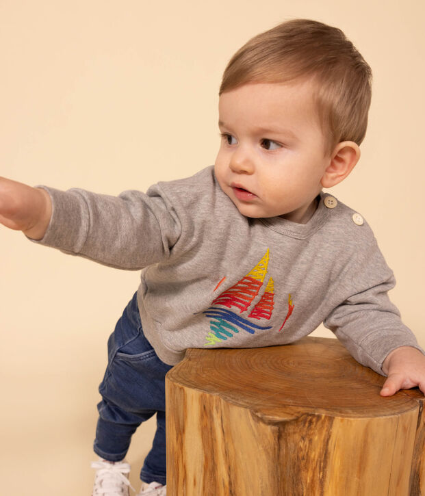 Baby-Sweatshirt aus Molton grau