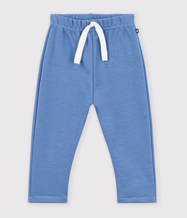 Baby-Jogginghose aus einfarbiger Baumwolle blau