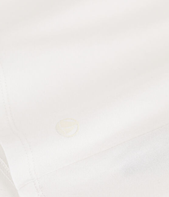Langärmeliges Damen-T-Shirt "Le Droit" mit Rundhalsausschnitt aus feinem Jersey weiss ECUME