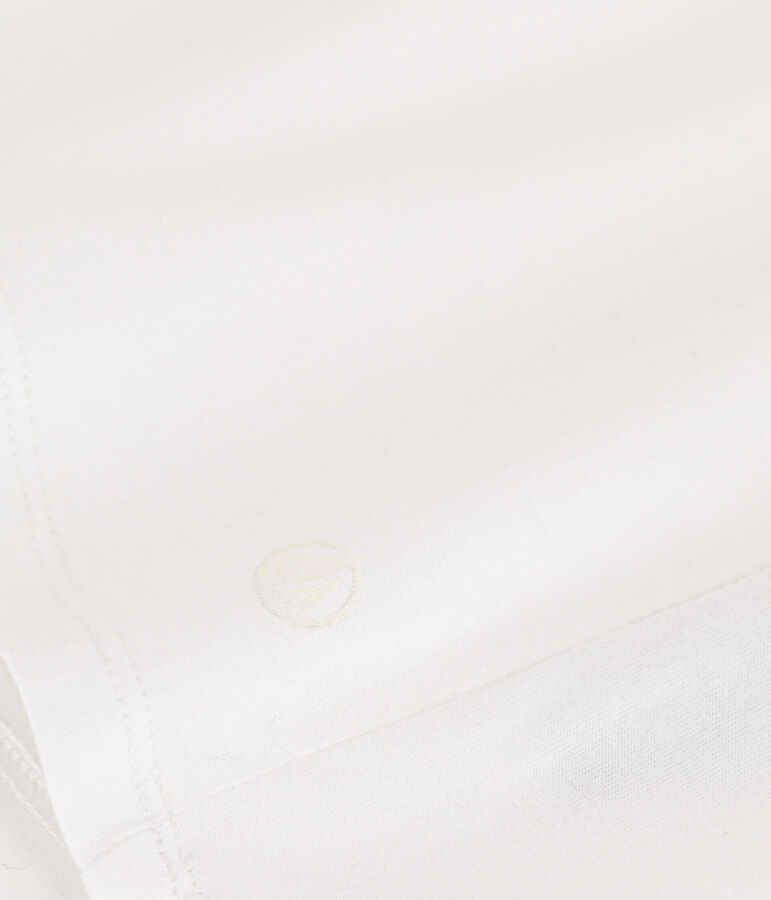 Lang&auml;rmeliges Damen-T-Shirt Le Droit mit Rundhalsausschnitt aus feinem Jersey weiss