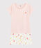Kurzpyjama aus Bio-Baumwolle mit Obstmotiv für Mädchen/Damen rosa FLEUR/weiss MULTICO
