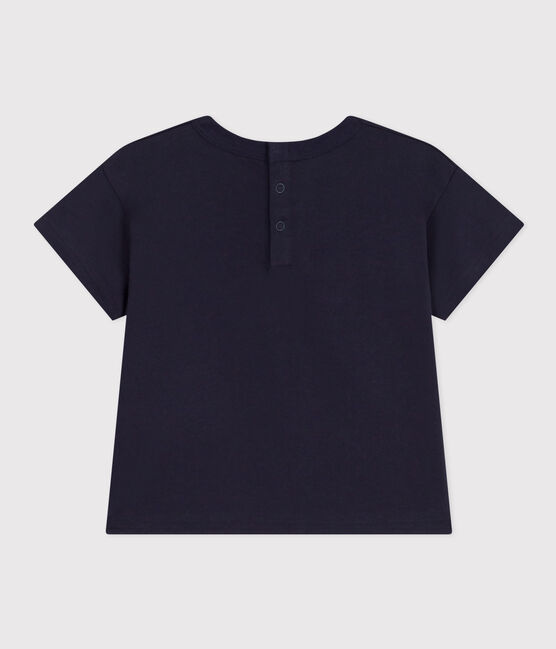Kurzärmeliges Baby-T-Shirt aus leichtem Jersey blau SMOKING
