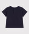 Kurzärmeliges Baby-T-Shirt aus leichtem Jersey blau SMOKING