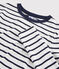 Damen-T-Shirt mit Rundhalsausschnitt weiss MARSHMALLOW/blau SMOKING
