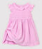 Kurzärmeliges Baby-Kleid aus Crêpe für Mädchen rosa BOHEME