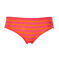 Gestreifter Damen-Slip aus Original-Rippstrick rosa GEISHA/orange FEU