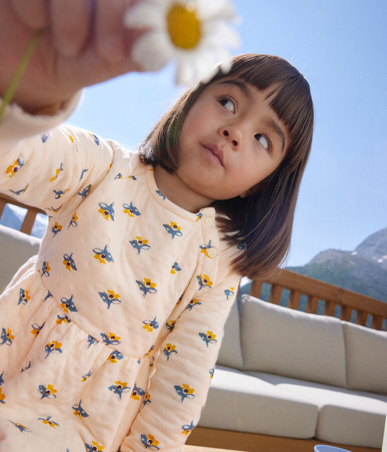 Lang&auml;rmeliges Kleid mit Printmotiv f&uuml;r M&auml;dchen naturfarben/vielfarbig