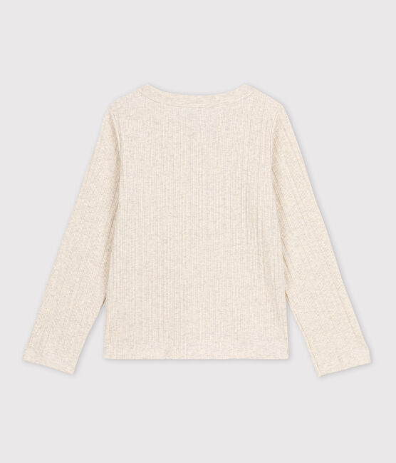 Kinder-T-Shirt aus Baumwolle für Mädchen beige MONTELIMAR CHINE