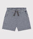 Gestreifte Kindershorts aus geflammtem Jersey für Mädchen
