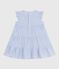Ärmelloses, gestreiftes Babykleid aus Popeline BLEU/ MULTICO