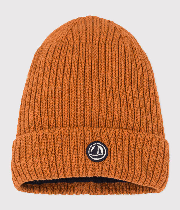 Kinder-M&uuml;tze aus Strick mit Fleece-Futter f&uuml;r Jungen und M&auml;dchen. braun