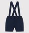 Baby-Shorts mit Trägern aus Sergestoff blau SMOKING
