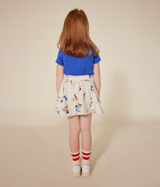 Kurzärmliges Kinder-T-Shirt aus Baumwolle für Mädchen blau CALVIN