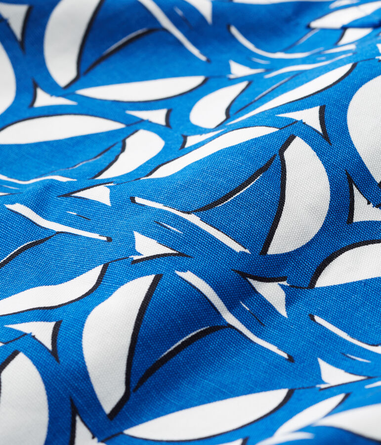 Maxi-Shopper aus Canvas weiss LAIT/blau PERSE/ MULTICO