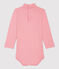 Baby-Body aus Baumwolle rosa CHARME