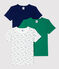3er-Set kurzärmelige T-Shirts aus Baumwolle mit Fahrzeug-Motiv für Jungen variante 1