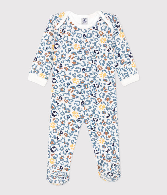 Strampler aus Frottee weiss MARSHMALLOW/weiss MULTICO