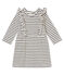 Baby MädchenKleid mit Marinestreifen weiss MARSHMALLOW/schwarz CITY