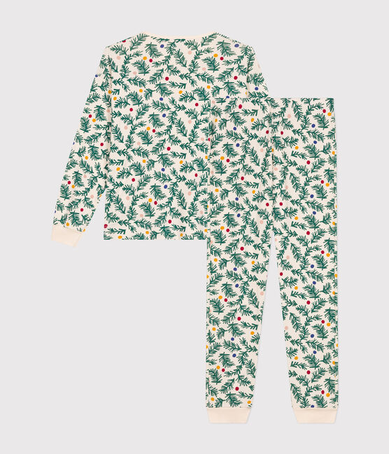 Damen-Pyjama aus Baumwolle mit Tannenbaum-Motiv weiss AVALANCHE/ MULTICO