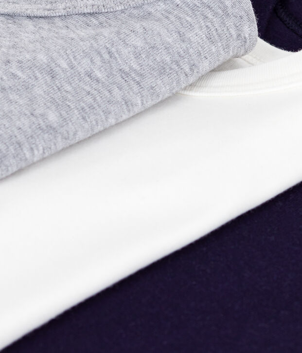 Set kurz&auml;rmelige Kinder-T-Shirts aus einfarbiger Baumwolle vielfarbig