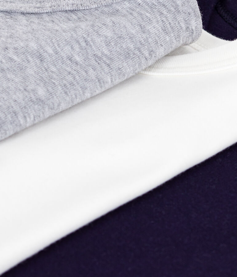 Set kurz&auml;rmelige Kinder-T-Shirts aus einfarbiger Baumwolle vielfarbig