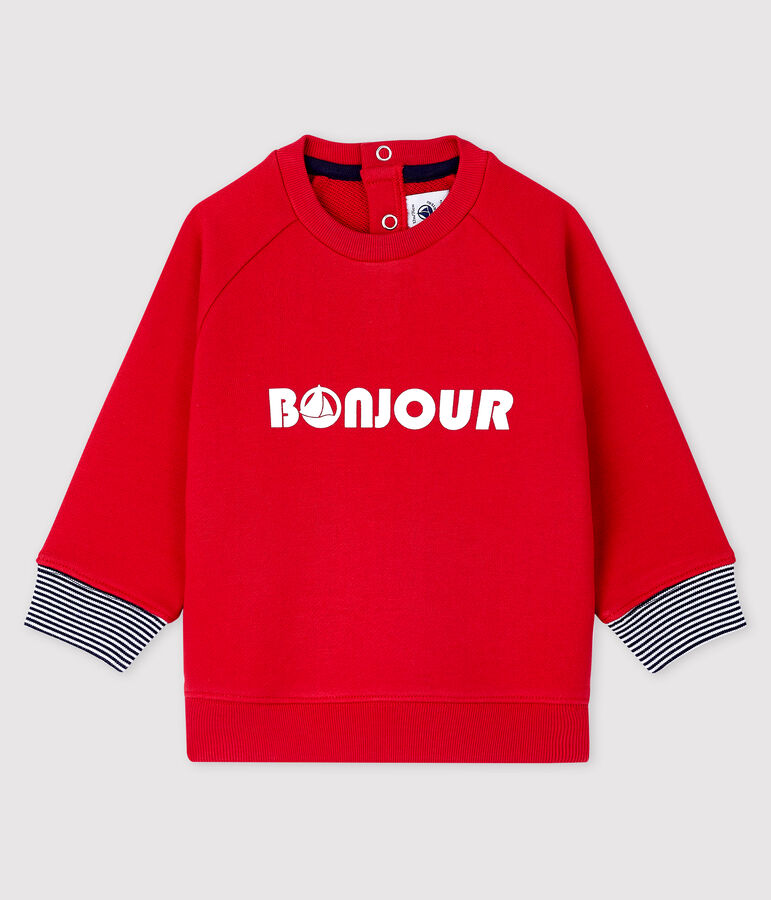 Gemustertes Baby-Sweatshirt f&uuml;r Jungen rot