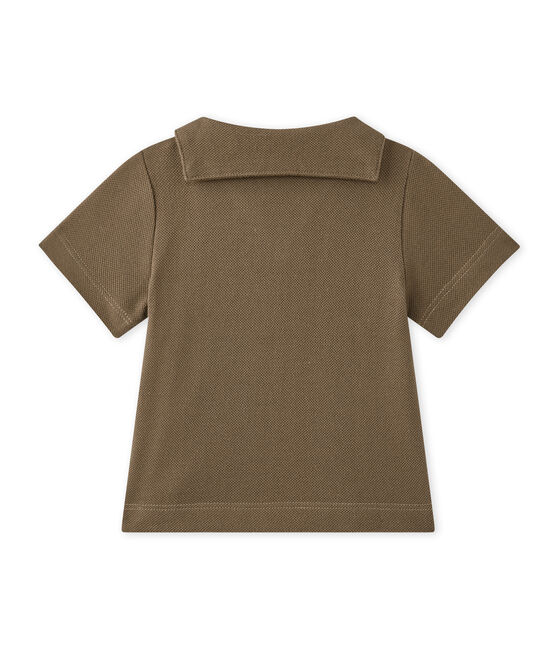 Baby-Jungen-Kurzarmshirt braun SHITAKE