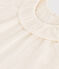 Kurzärmelige Babybluse aus Musselin-Stoff weiss MARSHMALLOW