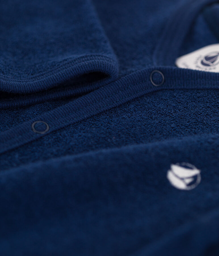 Baby-Strampler aus Frottee blau